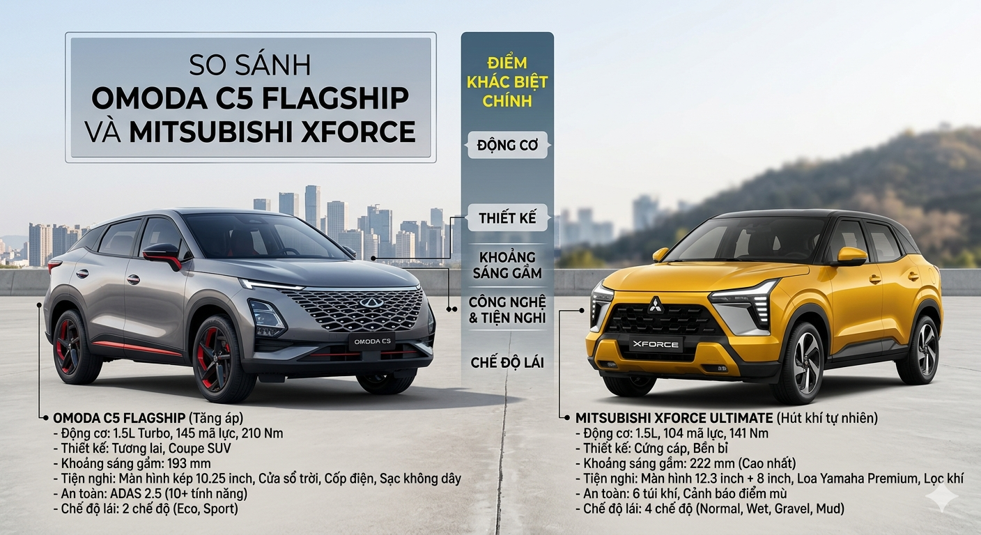 Omoda C5 Vs Mitsubishi Xforce